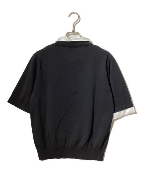 UNITED ARROWS（ユナイテッドアローズ）UNITED ARROWS (ユナイテッドアローズ) ポロコンビ 4WAY ニット ブラック サイズ:ＦＲＥＥの古着・服飾アイテム