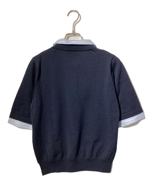 UNITED ARROWS（ユナイテッドアローズ）UNITED ARROWS (ユナイテッドアローズ) ポロコンビ 4WAY ニット/半袖ニット ネイビー サイズ:Freeの古着・服飾アイテム