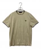 FRED PERRYフレッドペリー）の古着「ツインティップド Tシャツ」｜ベージュ