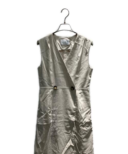 Noble（ノーブル）Noble (ノーブル) 26SS 麻ストレッチロングジレワンピース ベージュ サイズ:36の古着・服飾アイテム