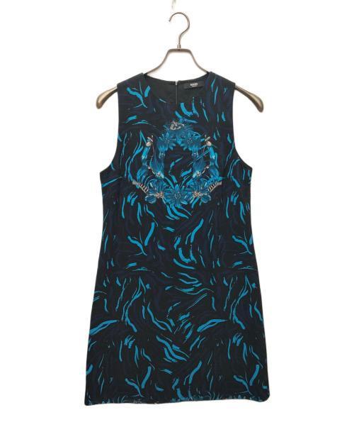 VERSUS VERSACE（ヴェルサス ヴェルサーチェ）VERSUS VERSACE (ヴェルサス ヴェルサーチェ) ノースリーブワンピース フローラルゼブラ ブラック サイズ:44の古着・服飾アイテム