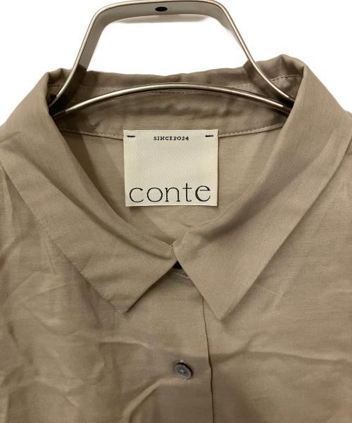 Conte（コンテ）Conte (コンテ) キュプラシルク シャツ カーキ サイズ:FREEの古着・服飾アイテム