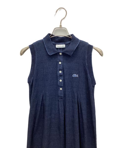 LACOSTE（ラコステ）LACOSTE (ラコステ) インディゴノースリーブポロドレス インディゴ サイズ:38の古着・服飾アイテム