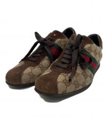 GUCCI（グッチ）の古着「GGキャンバスローカットスニーカー」｜ブラウン
