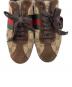 中古・古着 GUCCI (グッチ) GGキャンバスローカットスニーカー ブラウン サイズ:36：6000円