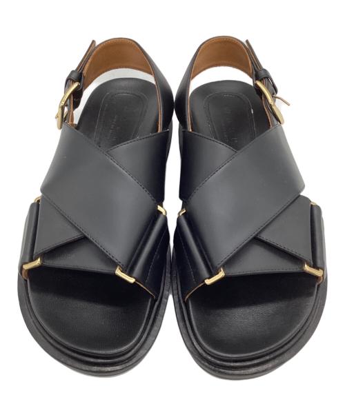 MARNI（マルニ）MARNI (マルニ) クリスクロスサンダル ブラック サイズ:36の古着・服飾アイテム