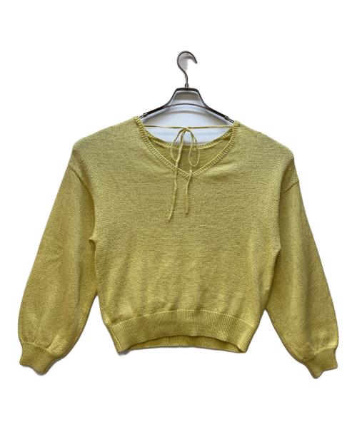 IENA（イエナ）IENA (イエナ) テープヤーン パフ 2WAY プルオーバー イエロー サイズ:FREE 未使用品の古着・服飾アイテム