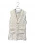 BORDERS at BALCONY（ボーダーズアットバルコニー）の古着「FRINGE TWEED GILET」｜ホワイト