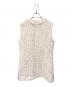 BORDERS at BALCONY (ボーダーズアットバルコニー) FRINGE TWEED GILET ホワイト サイズ:36：25000円
