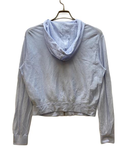theory（セオリー）theory (セオリー) ジップパーカー/Sheer Crepe Zip Up Hoodie ライトブルー サイズ:Sの古着・服飾アイテム