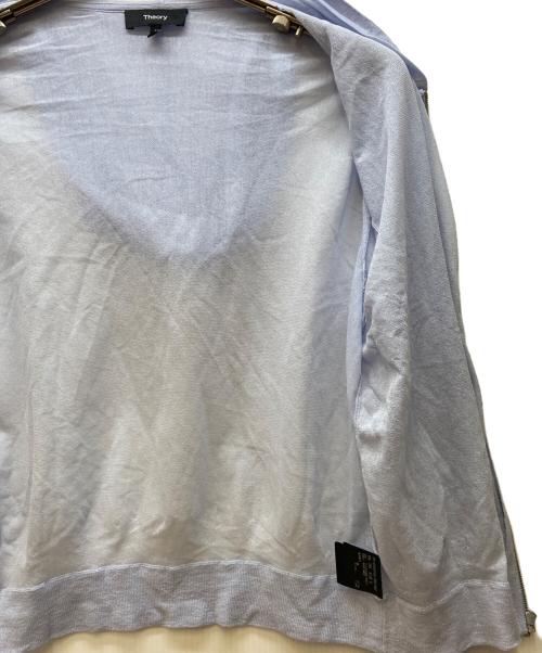 theory（セオリー）theory (セオリー) ジップパーカー/Sheer Crepe Zip Up Hoodie ライトブルー サイズ:Sの古着・服飾アイテム