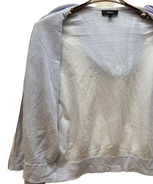 theory（セオリー）theory (セオリー) ジップパーカー/Sheer Crepe Zip Up Hoodie ライトブルー サイズ:Sの古着・服飾アイテム