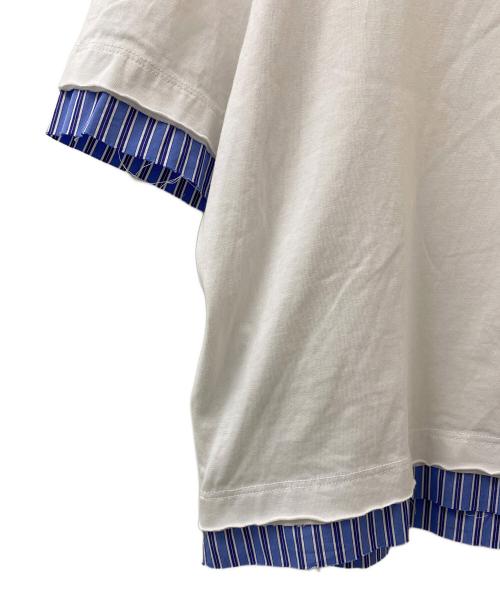 MIU MIU（ミュウミュウ）MIU MIU (ミュウミュウ) レイヤードロゴTシャツ ホワイト サイズ:Sの古着・服飾アイテム