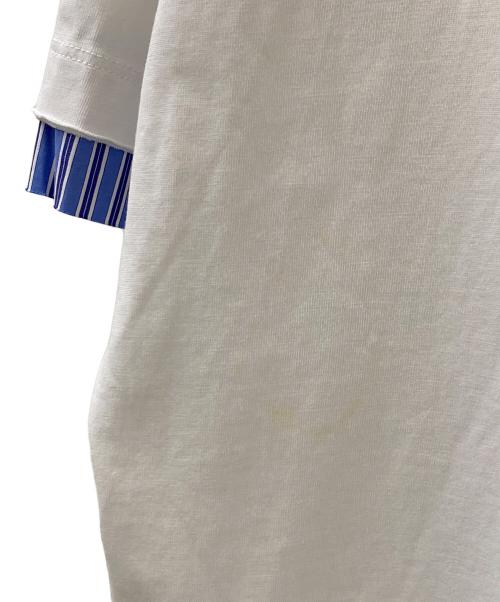 MIU MIU（ミュウミュウ）MIU MIU (ミュウミュウ) レイヤードロゴTシャツ ホワイト サイズ:Sの古着・服飾アイテム