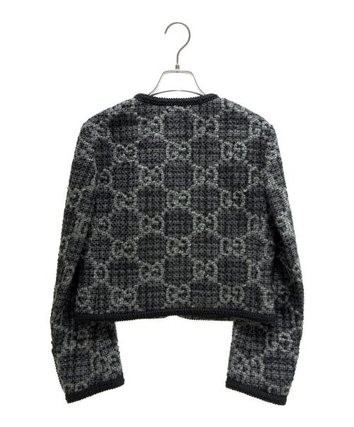 GUCCI（グッチ）GUCCI (グッチ) GG Tweed Jacket/GG ツイードジャケット/761164 ZAPA4 グレー サイズ:38の古着・服飾アイテム