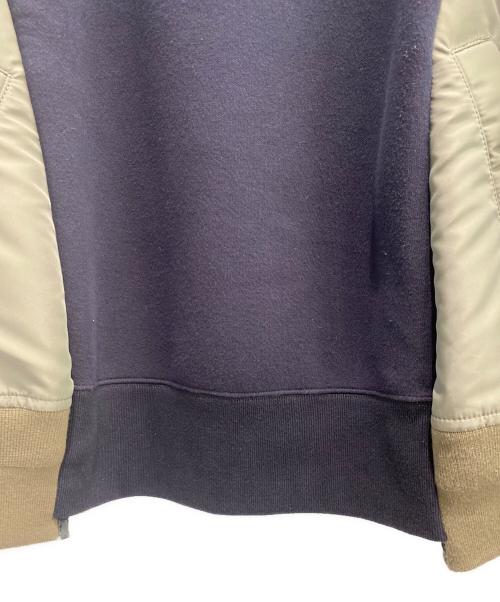 sacai（サカイ）sacai (サカイ) Sponge Sweat x Nylon Twill Pullover カーキ×ネイビー サイズ:1の古着・服飾アイテム
