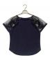 Yue（ユエ）の古着「レース切り替えTシャツ」｜ネイビー
