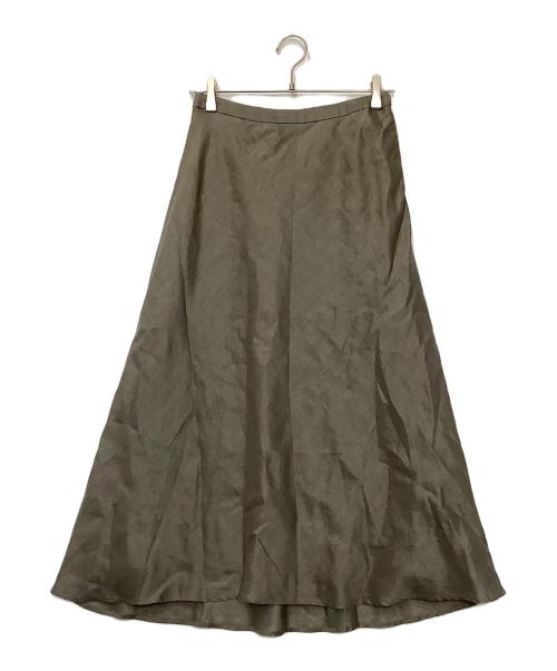 SALON adam et rope'（サロンアダムエロペ）SALON adam et rope' (サロンアダムエロペ) リネンバイヤススカート グレー サイズ:FREEの古着・服飾アイテム