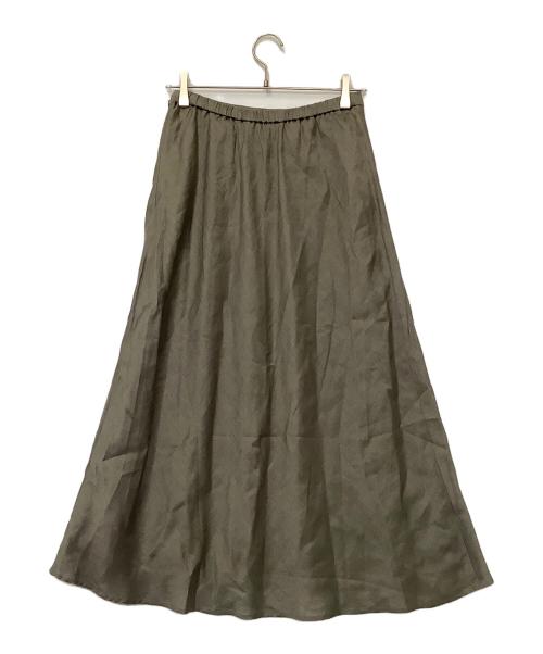 SALON adam et rope'（サロンアダムエロペ）SALON adam et rope' (サロンアダムエロペ) リネンバイヤススカート グレー サイズ:FREEの古着・服飾アイテム