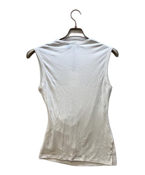 theory（セオリー）theory (セオリー) タンクトップ/Soft Rib Vneck Cutout Top ホワイト サイズ:Mの古着・服飾アイテム