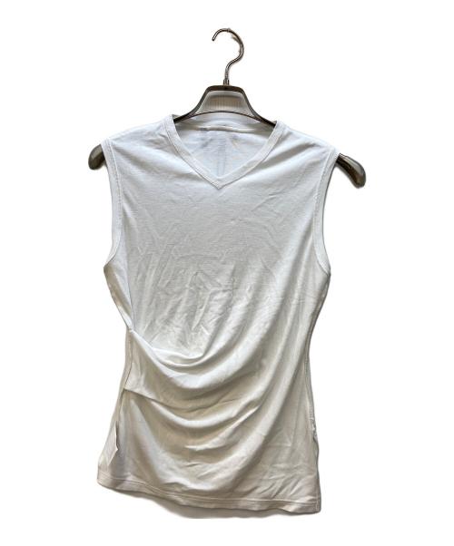 theory（セオリー）theory (セオリー) タンクトップ/Soft Rib Vneck Cutout Top ホワイト サイズ:Mの古着・服飾アイテム
