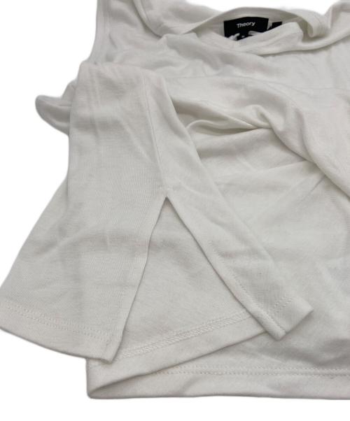 theory（セオリー）theory (セオリー) タンクトップ/Soft Rib Vneck Cutout Top ホワイト サイズ:Mの古着・服飾アイテム