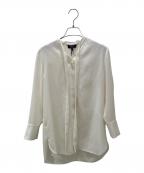 theoryセオリー）の古着「Prime Georgette Tie Blouse ボウタイブラウス」｜アイボリー