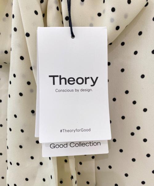 theory（セオリー）theory (セオリー) TOSS POLKA DOT LVLLIERE PLT DR アイボリー サイズ:Pの古着・服飾アイテム