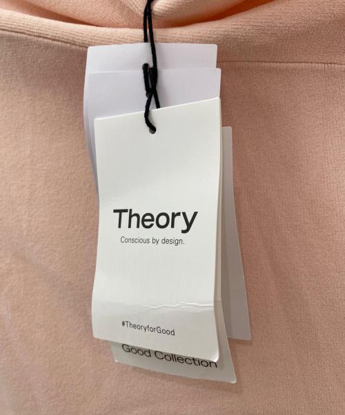 theory（セオリー）theory (セオリー) WOOSTER CREPE KNIT ASYMMETRIC LS ピンク サイズ:Sの古着・服飾アイテム