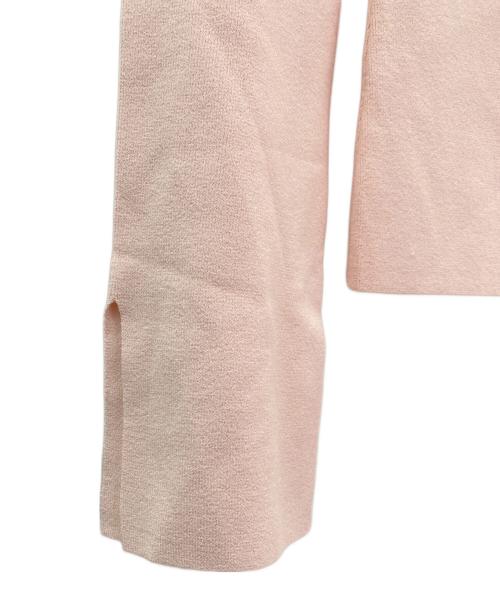 theory（セオリー）theory (セオリー) WOOSTER CREPE KNIT ASYMMETRIC LS ピンク サイズ:Sの古着・服飾アイテム