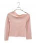 theory（セオリー）の古着「WOOSTER CREPE KNIT ASYMMETRIC LS」｜ピンク