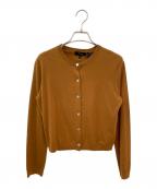 theoryセオリー）の古着「REGAL WOOL CROP CARDI S」｜ブラウン