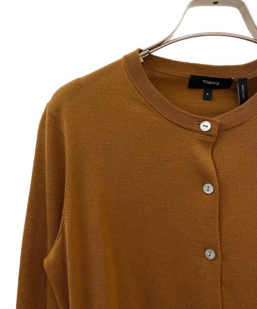 theory（セオリー）theory (セオリー) REGAL WOOL CROP CARDI S ブラウン サイズ:Pの古着・服飾アイテム