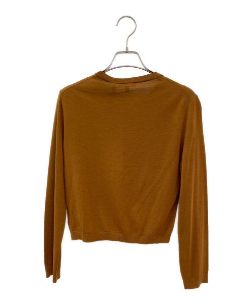 theory（セオリー）theory (セオリー) REGAL WOOL CROP CARDI S ブラウン サイズ:Pの古着・服飾アイテム