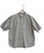 DANTONダントン）の古着「BAND COLLAR SHIRT SS」｜ライトグレー