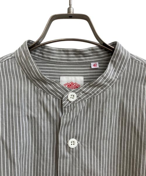 DANTON（ダントン）DANTON (ダントン) BAND COLLAR SHIRT SS ライトグレー サイズ:42の古着・服飾アイテム