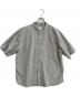 DANTON（ダントン）の古着「BAND COLLAR SHIRT SS」｜ライトグレー