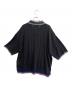 MAISON SPECIAL (メゾンスペシャル) Layered Collar Line Geometric Prime-Over Short Sleeve Knit Polo Shirt ブラック サイズ:1：8000円