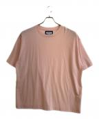 MAISON SPECIALメゾンスペシャル）の古着「Wool Yarn Prime-Over Short Sleeve Crew Neck T-Shirt」｜ピンク