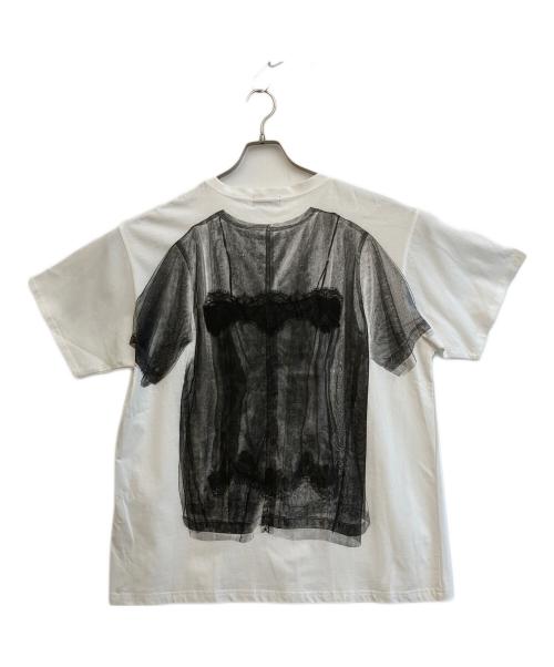 MAISON SPECIAL（メゾンスペシャル）MAISON SPECIAL (メゾンスペシャル) Lingerie Trompe l'oeil T-Shirt ホワイト サイズ:SIZE FREEの古着・服飾アイテム