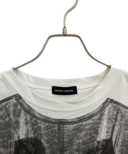 MAISON SPECIAL（メゾンスペシャル）MAISON SPECIAL (メゾンスペシャル) Lingerie Trompe l'oeil T-Shirt ホワイト サイズ:SIZE FREEの古着・服飾アイテム