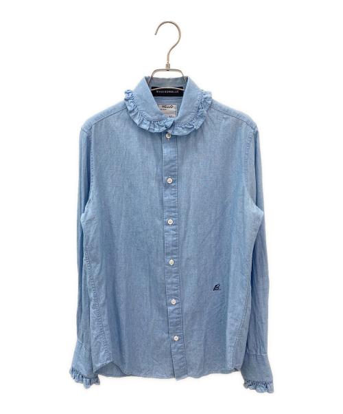 MADISON BLUE（マディソンブルー）MADISON BLUE (マディソンブルー) HPS (-) ラウンドカラーフリルシャツ インディゴ サイズ:01の古着・服飾アイテム
