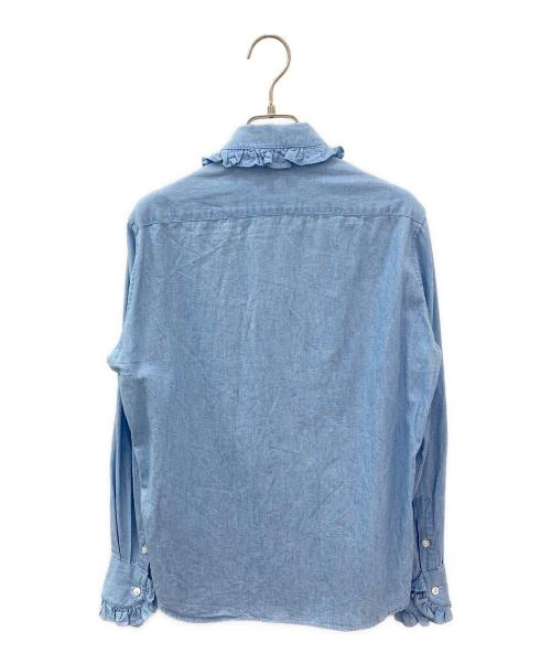 MADISON BLUE（マディソンブルー）MADISON BLUE (マディソンブルー) HPS (-) ラウンドカラーフリルシャツ インディゴ サイズ:01の古着・服飾アイテム