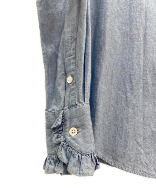 MADISON BLUE（マディソンブルー）MADISON BLUE (マディソンブルー) HPS (-) ラウンドカラーフリルシャツ インディゴ サイズ:01の古着・服飾アイテム