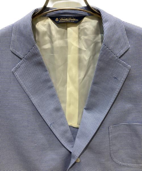 BROOKS BROTHERS（ブルックスブラザーズ）BROOKS BROTHERS (ブルックスブラザーズ) テーラードジャケット ブルー×ホワイト サイズ:表記記名無しの古着・服飾アイテム