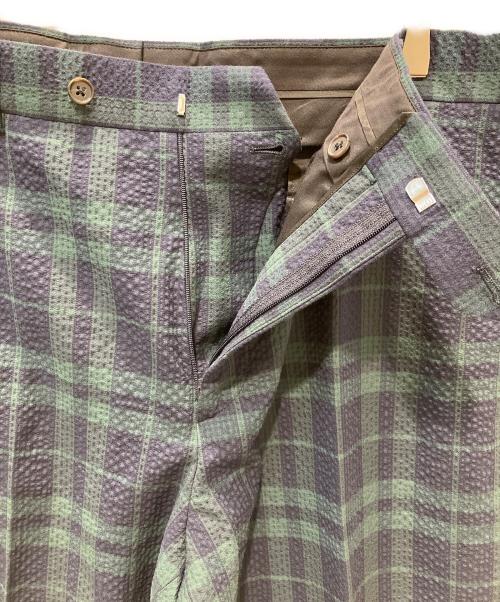 BROOKS BROTHERS（ブルックスブラザーズ）BROOKS BROTHERS (ブルックスブラザーズ) シアサッカーパンツ グリーン×ネイビー サイズ:SISE 96cmの古着・服飾アイテム