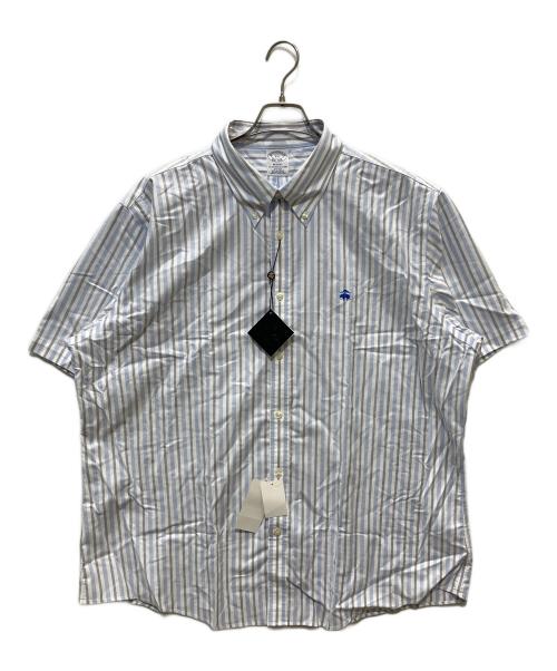 BROOKS BROTHERS（ブルックスブラザーズ）BROOKS BROTHERS (ブルックスブラザーズ) 半袖ストライプシャツ ブルー×ホワイト サイズ:XXL 未使用品の古着・服飾アイテム