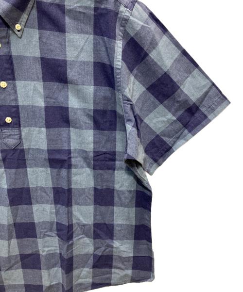 BROOKS BROTHERS（ブルックスブラザーズ）BROOKS BROTHERS (ブルックスブラザーズ) 半袖プルオーバーシャツ ブルー×ネイビー サイズ:XLの古着・服飾アイテム