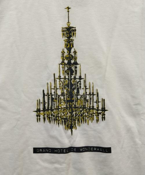 LOOPWHEELER（ループウィラー）LOOPWHEELER (ループウィラー) Wonderwall (ワンダーウォール) プリントTシャツ ホワイト サイズ:LARGE 未使用品の古着・服飾アイテム