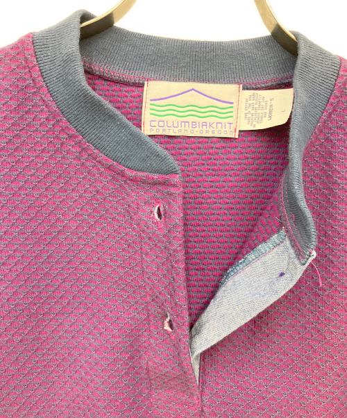 Columbiaknit（コロンビアニット）Columbiaknit (コロンビアニット) ヘンリーネックカットソー パープル サイズ:SIZE Lの古着・服飾アイテム